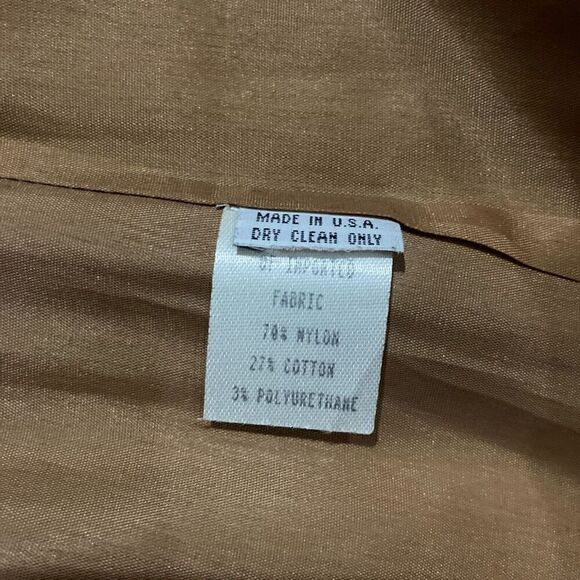Gianni US M EU L Tan Long Jacket  Blonde Retro Classic Minimalist Trench Coat - Picture 12 of 12